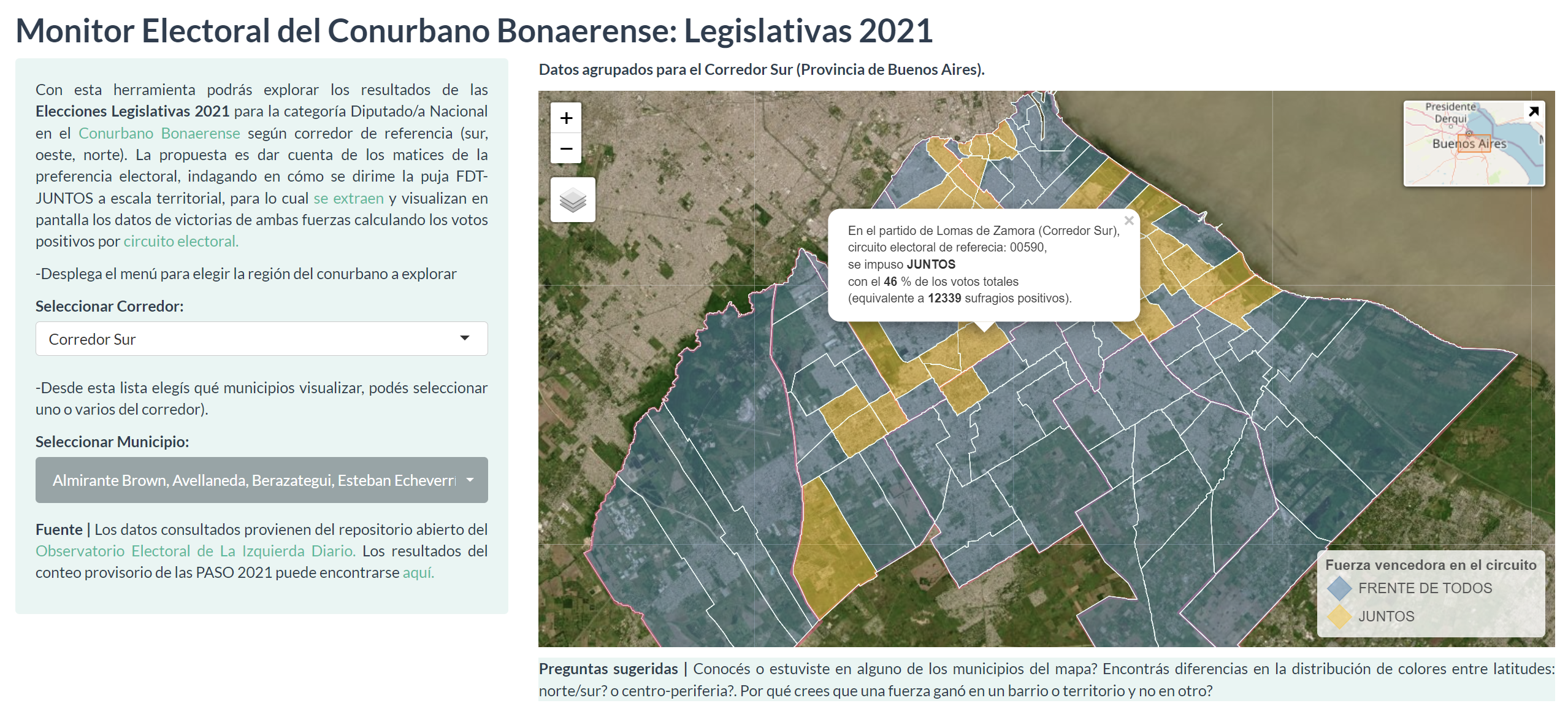 Monitor Electoral del Conurbano Bonaerense: Legislativas 2021